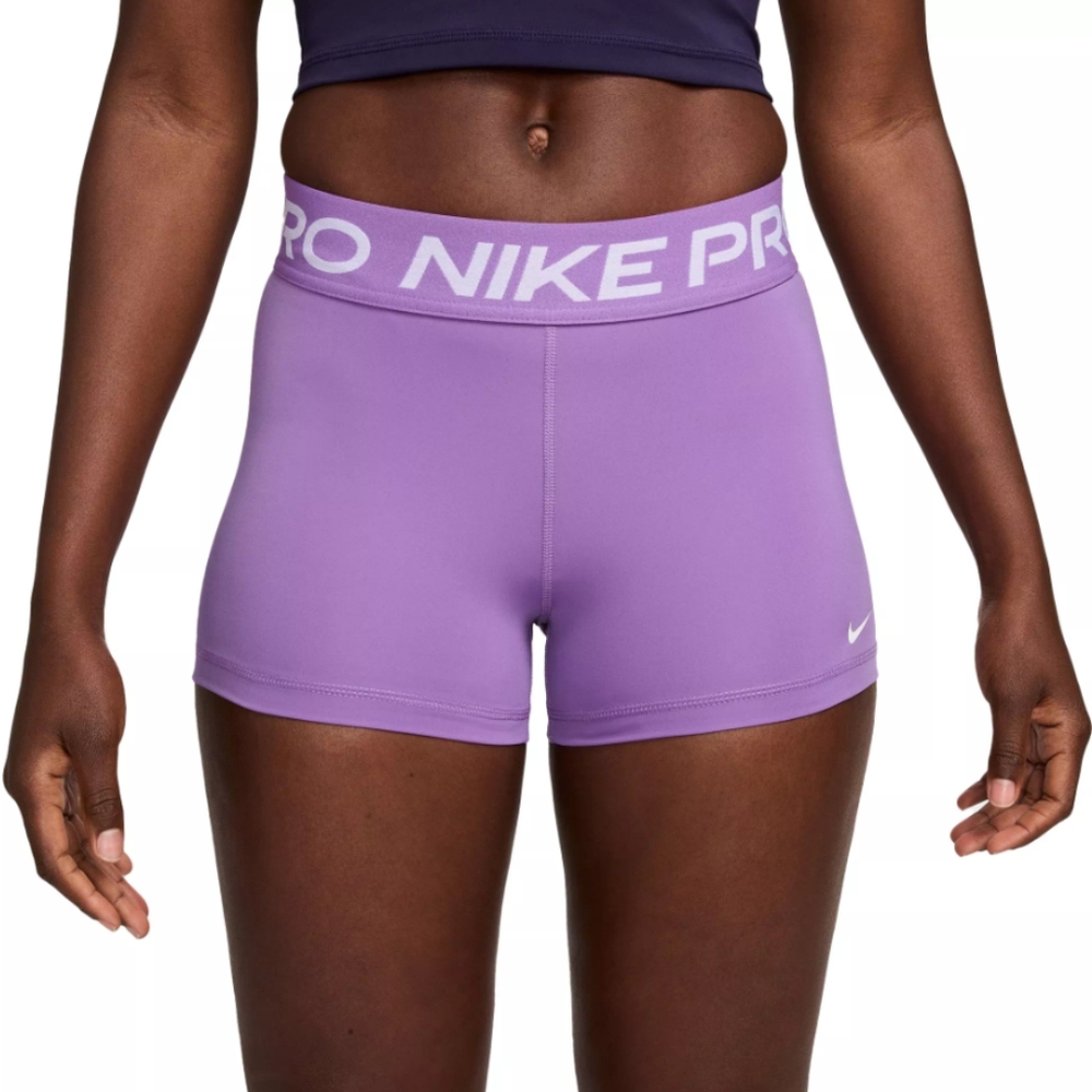Nike Mid Rise Black Raspberry Pro 3” Shorts - Picture 2 of 9